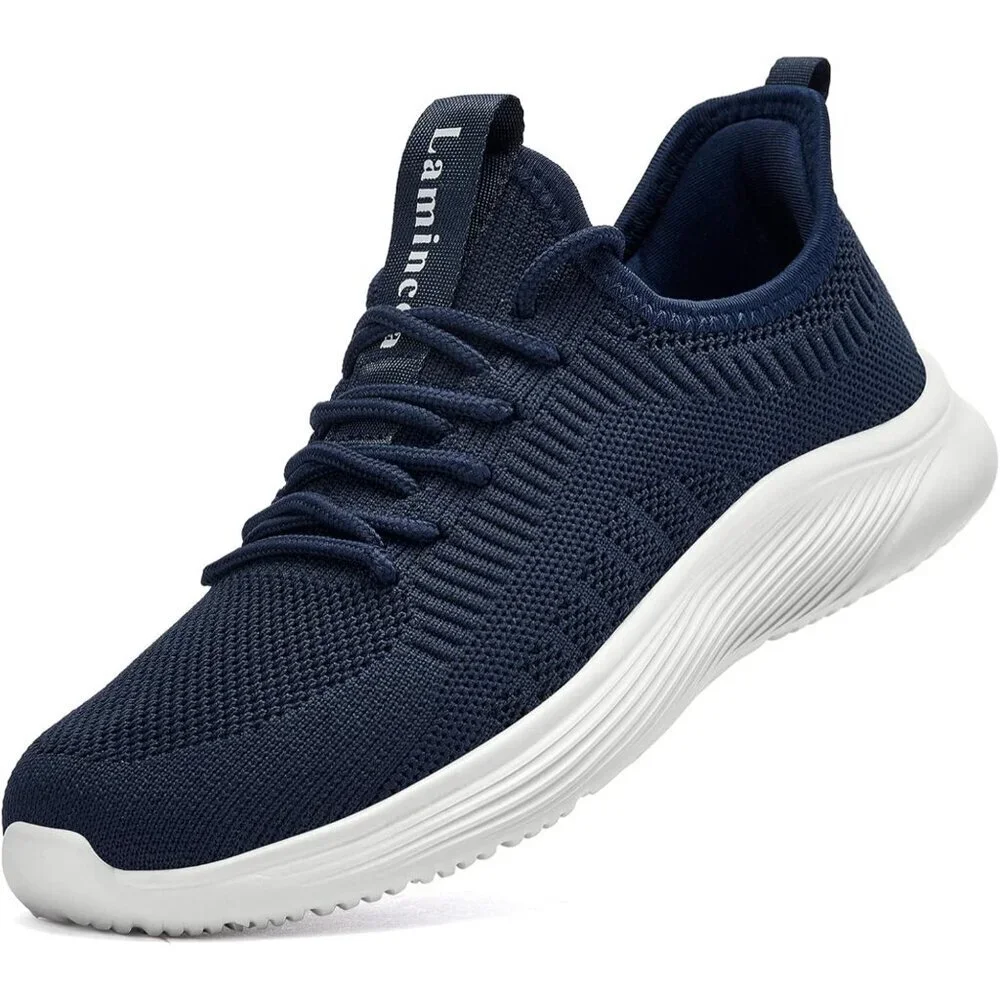 Women's Navy Blue Non Slip Casual Running Lightweight Mesh Fashion Sneakers